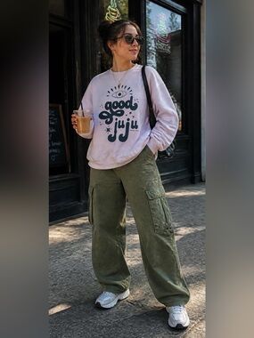 Cozy upbeat positive vibes sweatshirt